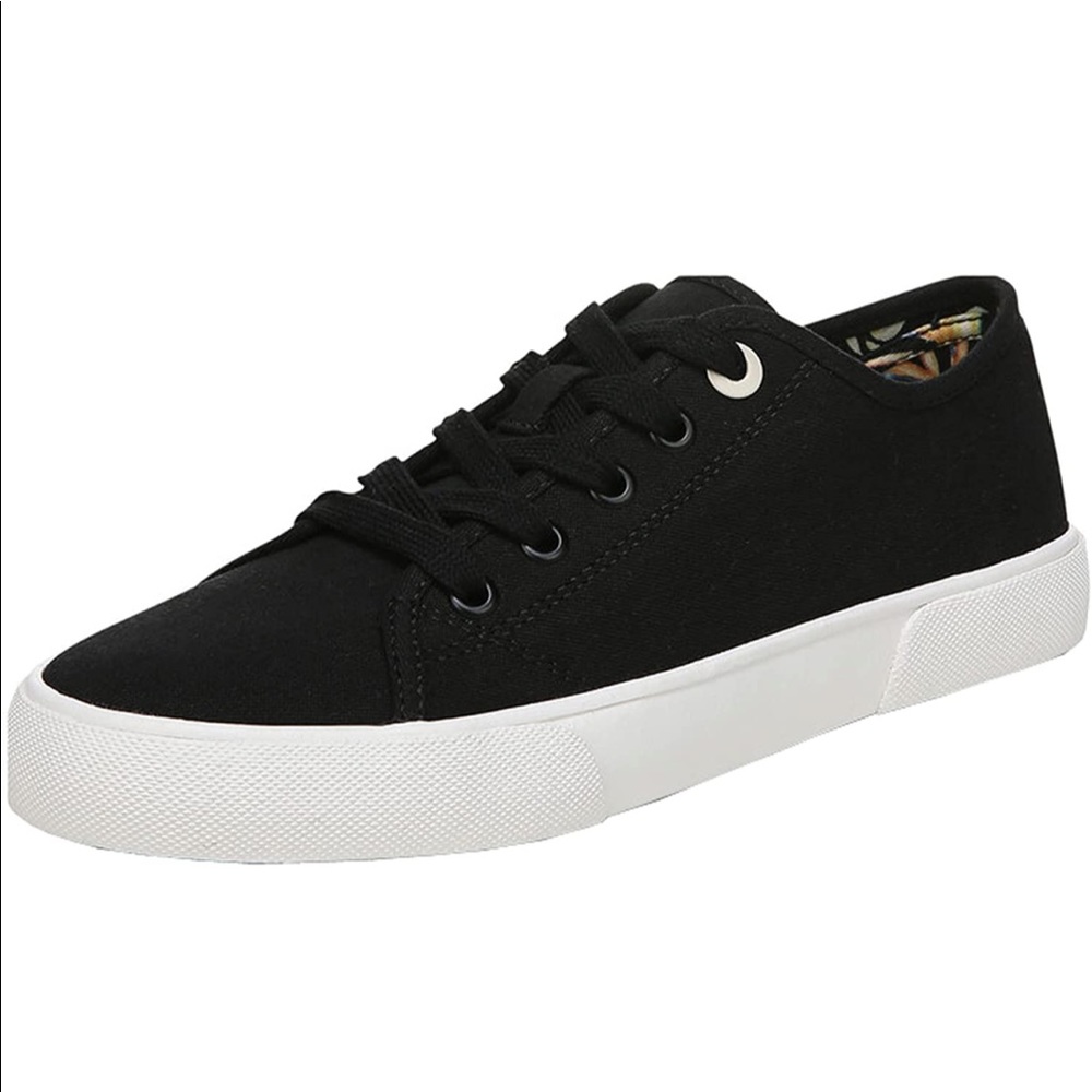 NWT Vionic Oasis Women's Casual Canvas Lace Up Comfort Shoe Black - 9 Medium